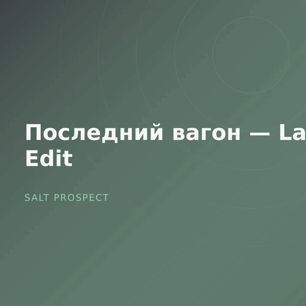 Последний вагон — Late Edit