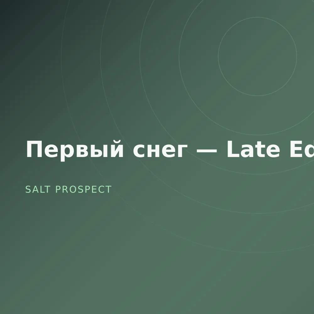 Первый снег — Late Edit