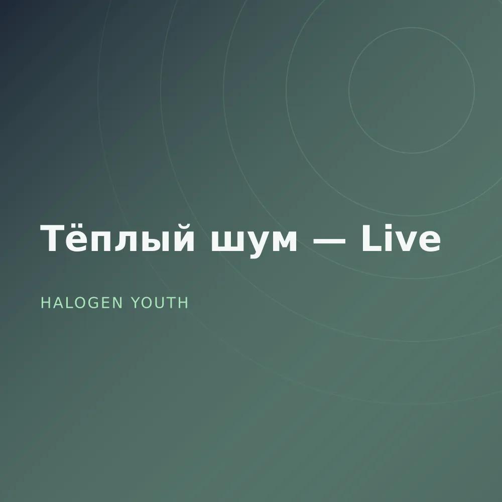 Тёплый шум — Live
