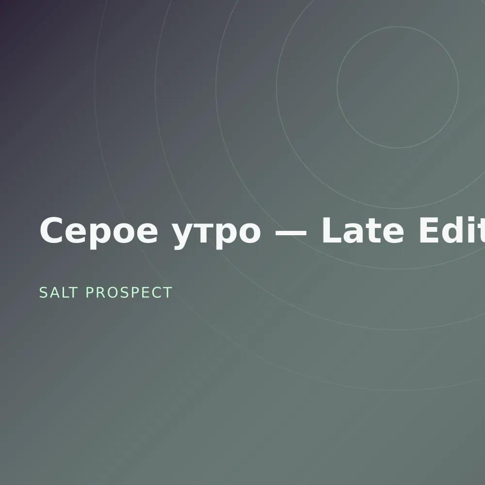 Серое утро — Late Edit